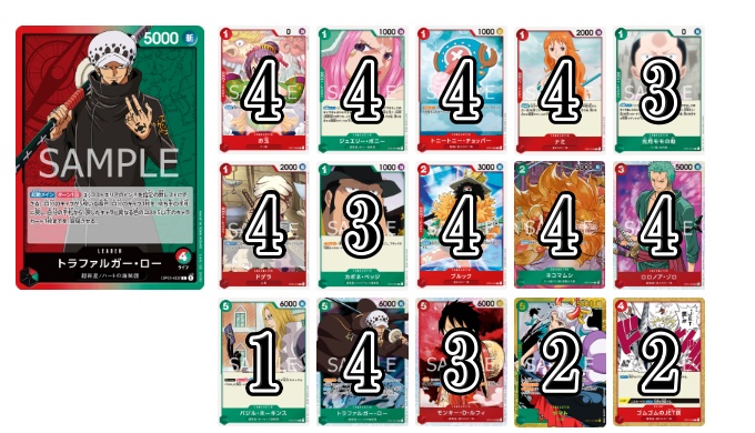 ワンピースカード 赤緑ロー デッキ - カード